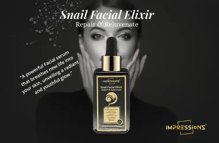 a bottle of serum with a dropper_Snail Facial Elixir